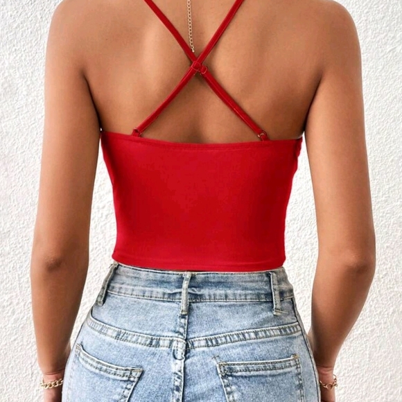 SHEIN Vibrant Yellow, Red, and White Tank Tops Lot (3) - Picture 5 of 7